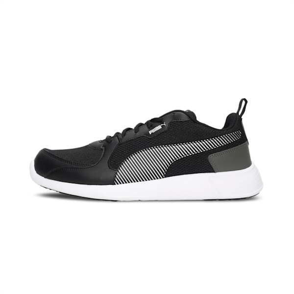 Fire Run Men's Sneakers, Dark Shadow-Puma Black-Silver, extralarge-IND