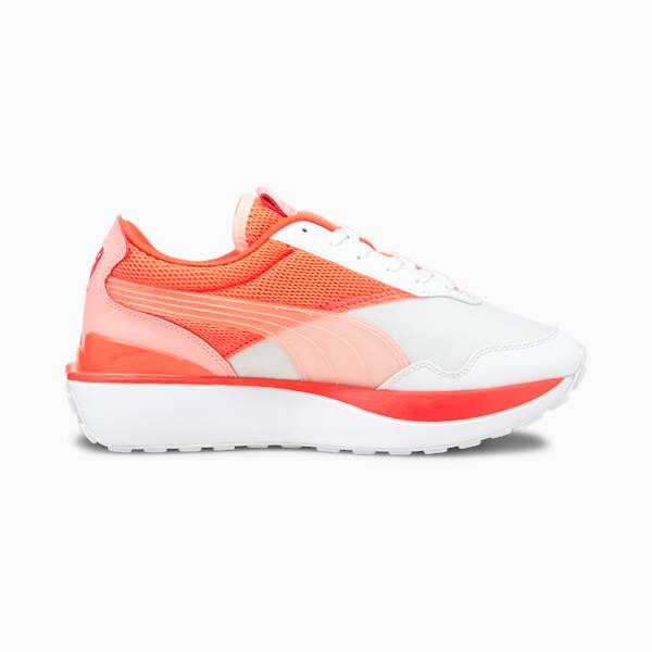 Cruise Rider Ocean Road Women's Sneakers, Puma White-Fiery Coral-Elektro Peach, extralarge