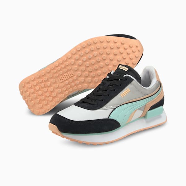 Future Rider Double Sneakers, Puma Black-Gray Violet-Eggshell Blue, extralarge-IND