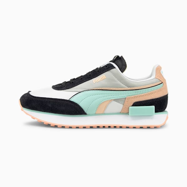 Future Rider Double Sneakers, Puma Black-Gray Violet-Eggshell Blue, extralarge-IND