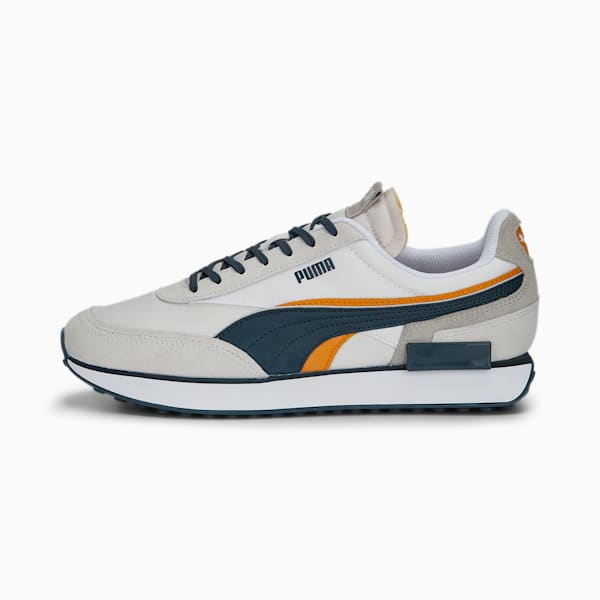 Future Rider Double Unisex Sneakers, PUMA White-Feather Gray, extralarge-IND