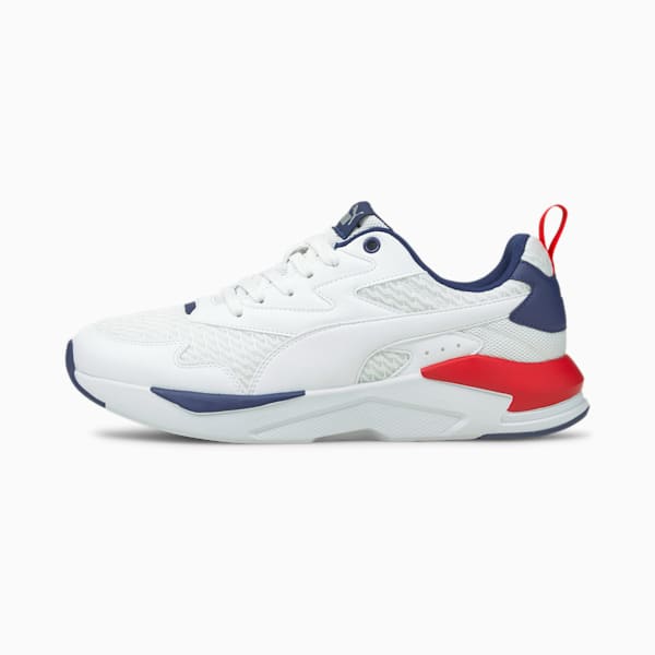 X-RAY Lite Summer Men's Sneakers, Puma White-Puma White-Elektro Blue-High Risk Red, extralarge