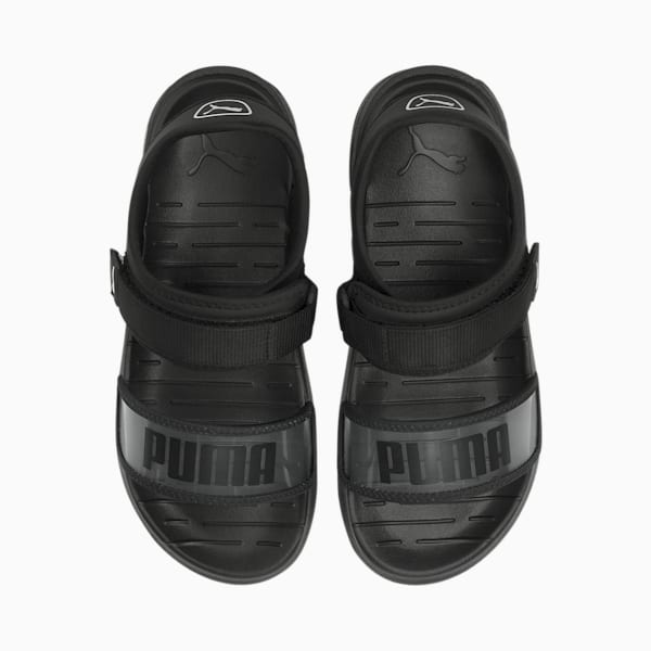 SOFTRIDE Women's Sandals, Puma Black-Puma White, extralarge-IND