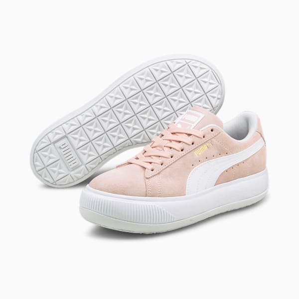 Suede Mayu Women's Sneakers, Lotus-Puma White, extralarge-IND