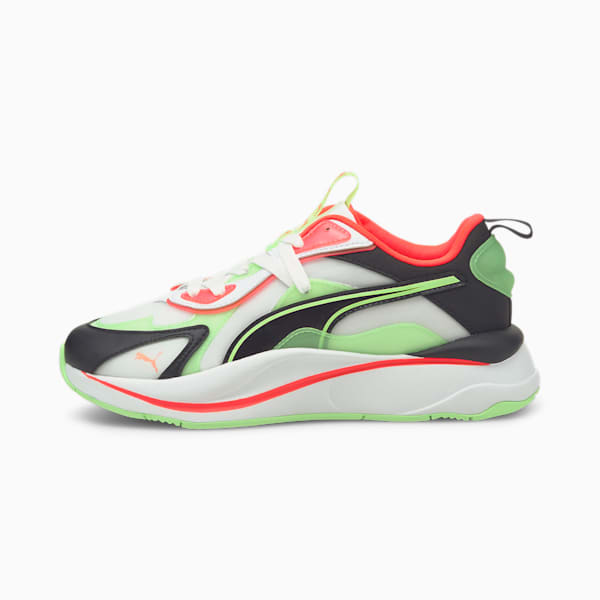 RS-Curve City Lights Women's Shoes, Puma White-Elektro Green, extralarge-IND