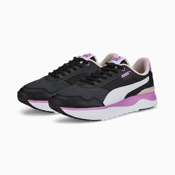R78 Voyage Women's Sneakers, Puma Black-Puma White-Electric Orchid, extralarge-IND
