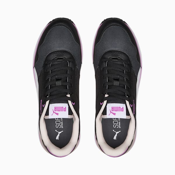 R78 Voyage Women's Sneakers, Puma Black-Puma White-Electric Orchid, extralarge-IND