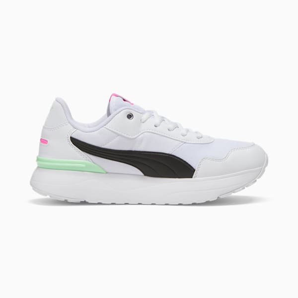 R78 Voyage Women's Sneakers, PUMA White-PUMA Black-Fresh Mint-Poison Pink, extralarge