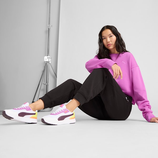 Tenis para mujer R78 Voyage, PUMA White-Midnight Plum-Lemon Sherbert, extralarge