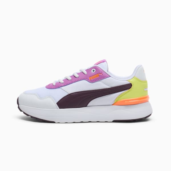 Tenis para mujer R78 Voyage, PUMA White-Midnight Plum-Lemon Sherbert, extralarge