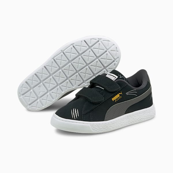 Suede Lil PUMA Little Kids' Sneakers, Puma Black-Asphalt, extralarge