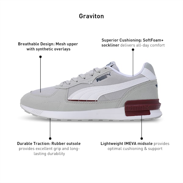 Graviton Unisex Sneakers, Cool Light Gray-PUMA White-Persian Blue, extralarge-IND