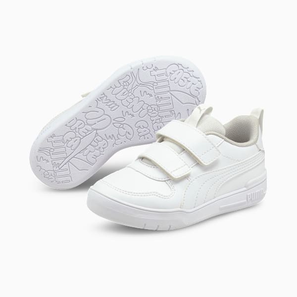 Tenis deportivos Multiflex SL V para niño, Puma White-Puma White, extralarge