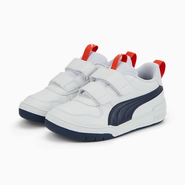 Multiflex SL V Kids' Sneakers, Puma White-Peacoat-Puma Red, extralarge-AUS