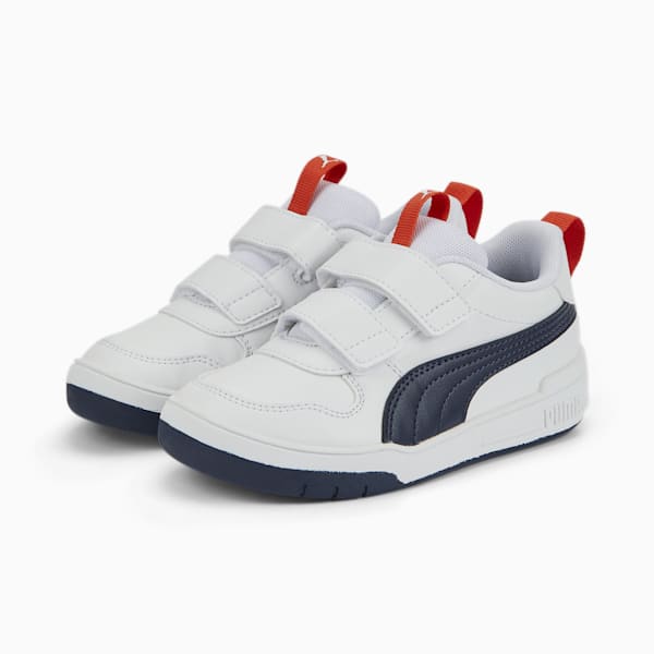 Multiflex SL V Kids' Sneakers, Puma White-Peacoat-Puma Red, extralarge-IDN