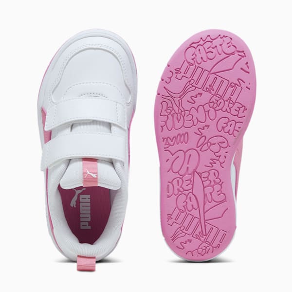 Multiflex SL V Kids' Sneakers, PUMA White-Strawberry Burst, extralarge-IDN