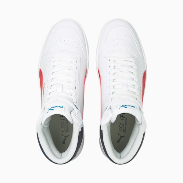 Shuffle Mid Sneakers, Puma White-High Risk Red-Peacoat-Puma Team Gold, extralarge-IND