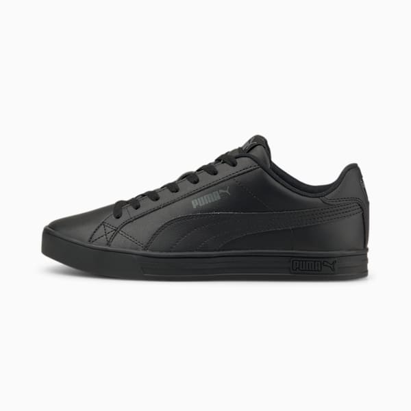 PUMA Smash Vulc V3 Unisex Sneakers, Puma Black-Puma Black, extralarge-IND