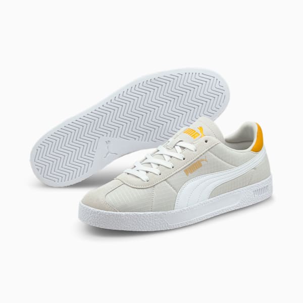 PUMA Club Unisex Shoes, Nimbus Cloud-Puma White-Puma Team Gold-Saffron, extralarge-IND