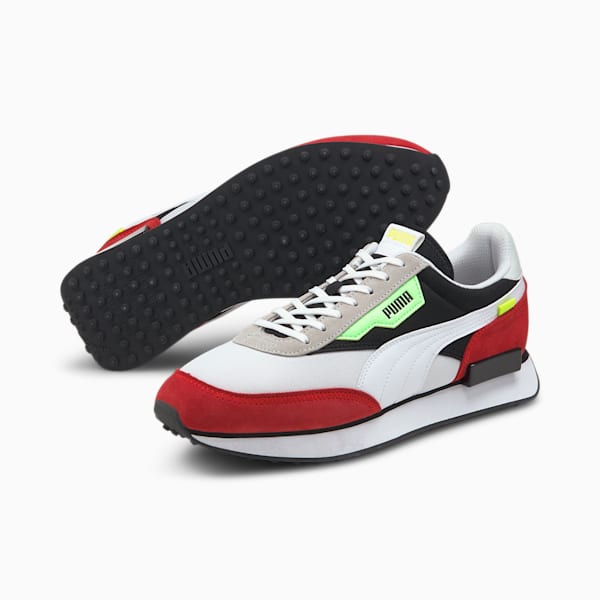 Future Rider Retro Men's Sneakers, Puma White-High Risk Red, extralarge