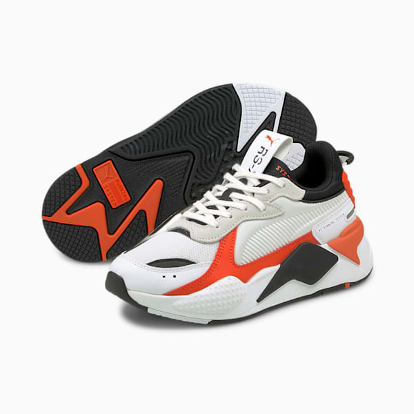 RS-X Mix Sneakers JR, Puma White-Tigerlily, extralarge