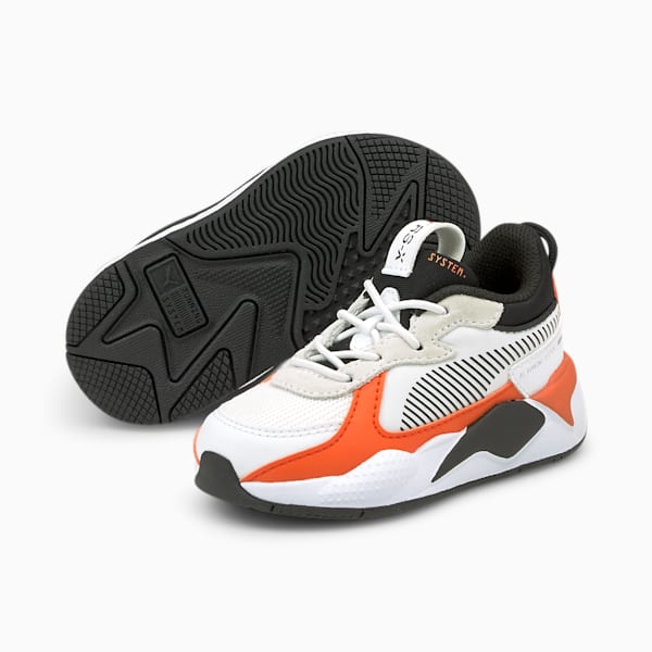 RS-X Mix Toddler Shoes, Puma White-Tigerlily, extralarge