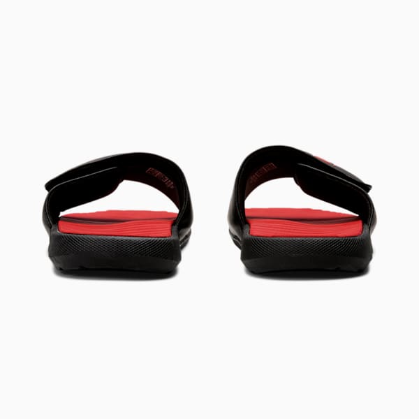 Cool Cat Formstrip Men's Slides, Puma Black-High Risk Red, extralarge
