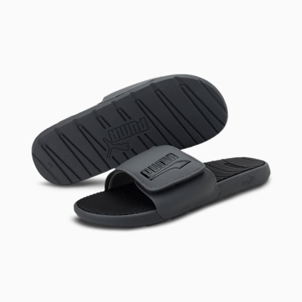 Cool Cat Men's Slides, CASTLEROCK-Puma Black, extralarge-IND