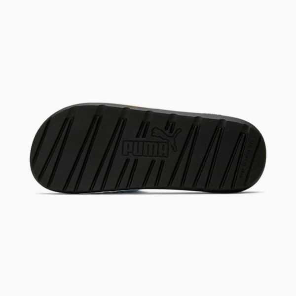 Cool Cat Tie Dye Women's Slides, Pink-Elektro Aqua-Puma Black, extralarge