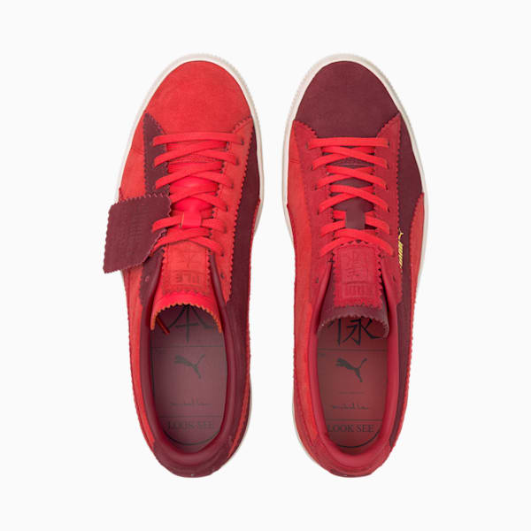 PUMA x MICHAEL LAU Suede Vintage Men's Sneakers, Poppy Red-Red Plum, extralarge