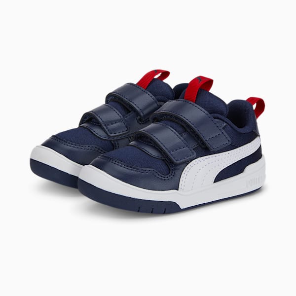 Tenis para bebés Multiflex Mesh, Peacoat-Puma White-High Risk Red, extralarge
