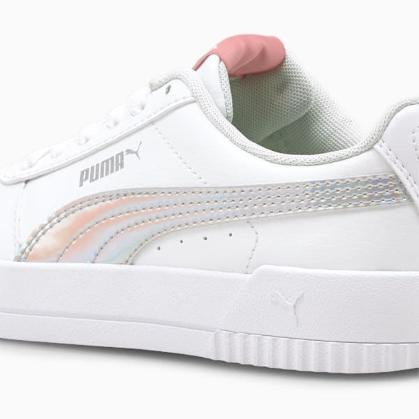 Carina Rainbow Sneakers JR, Puma White-Puma Silver, extralarge