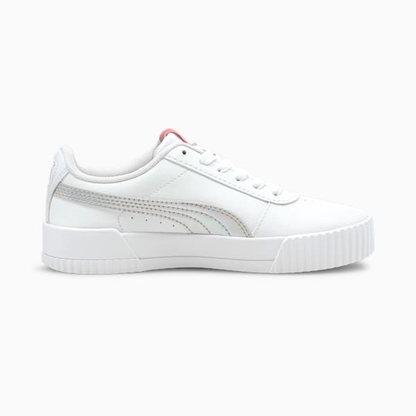 Carina Rainbow Sneakers JR, Puma White-Puma Silver, extralarge