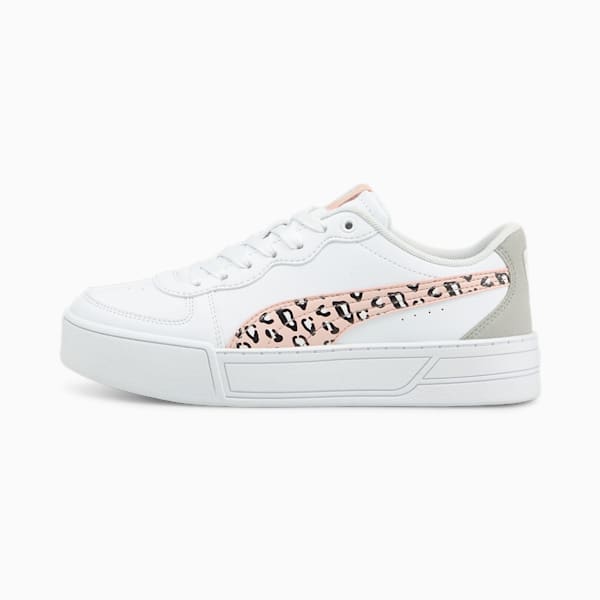 PUMA Skye Roar Girl's Shoes, Puma White-Lotus-Nimbus Cloud-Puma Black, extralarge-IND