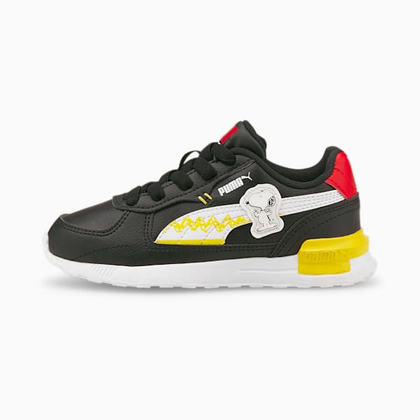 PUMA x PEANUTS Graviton Little Kids' Sneakers, Puma Black-Puma White, extralarge