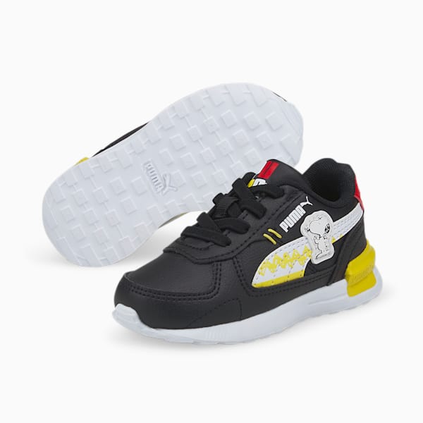 PUMA x PEANUTS Graviton Toddler Sneakers, Puma Black-Puma White, extralarge