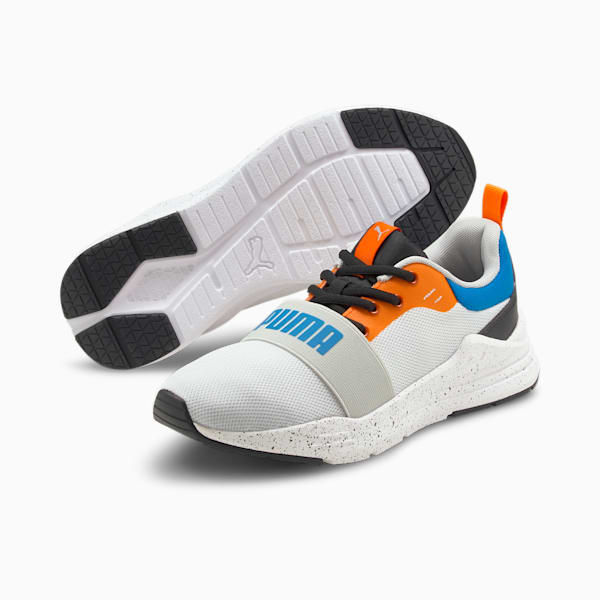 PUMA Wired Run Astro IMEVA Kid's Shoes, Puma White-Future Blue, extralarge-IND