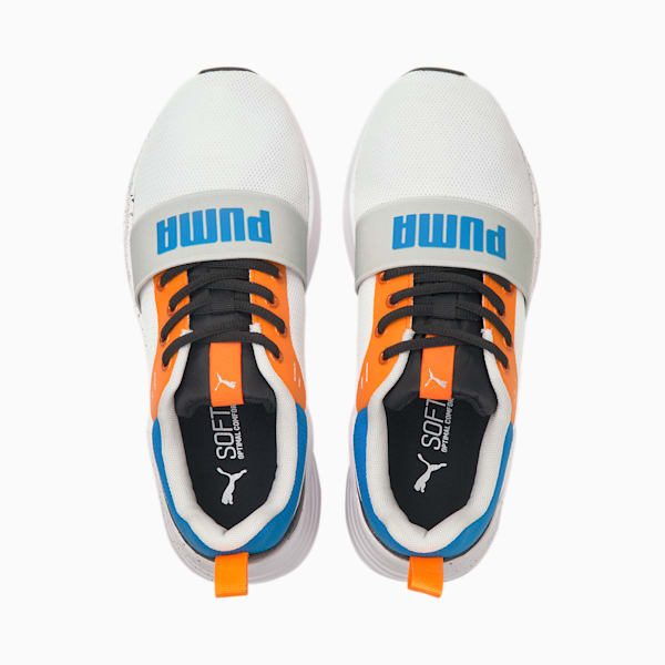 PUMA Wired Run Astro IMEVA Kid's Shoes, Puma White-Future Blue, extralarge-IND