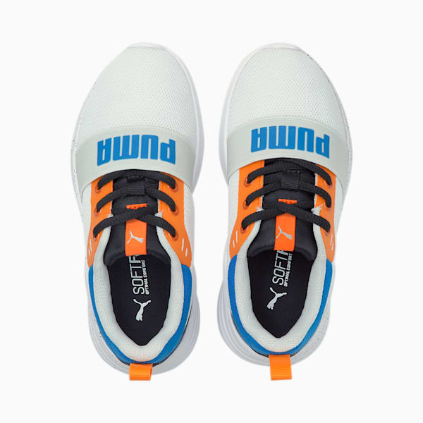 PUMA Wired Run Astro IMEVA Kid's Shoes, Puma White-Future Blue, extralarge-IND
