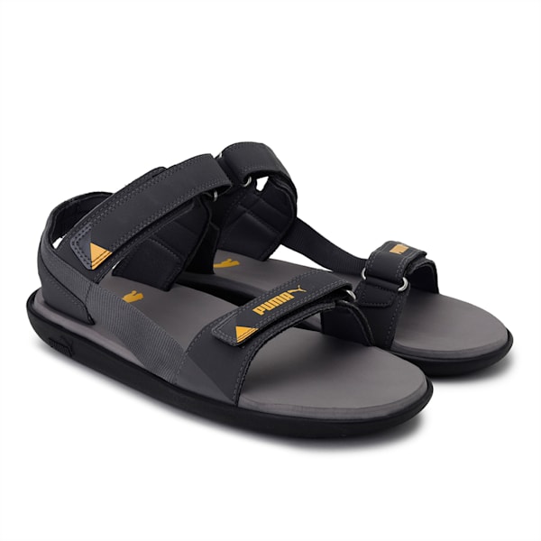 Pebble V3 Men's Sandals, Asphalt-QUIET SHADE-Spectra Yellow, extralarge-IND