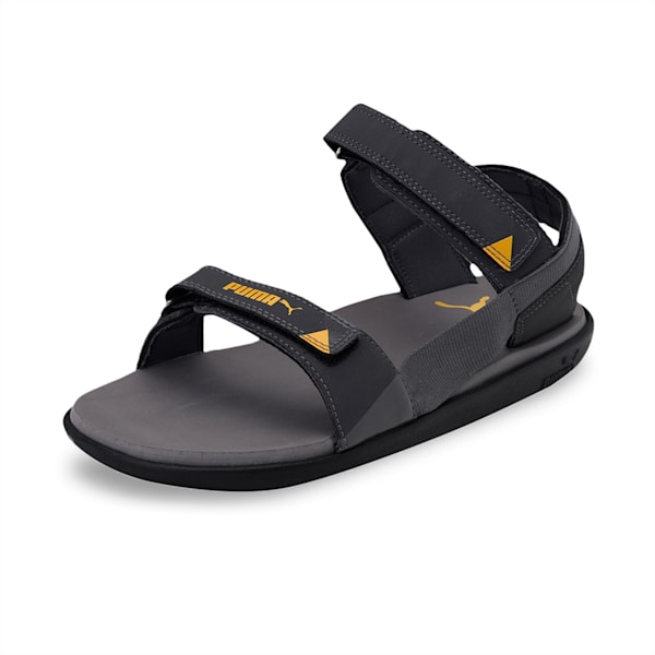 Pebble V3 Men's Sandals, Asphalt-QUIET SHADE-Spectra Yellow, extralarge-IND