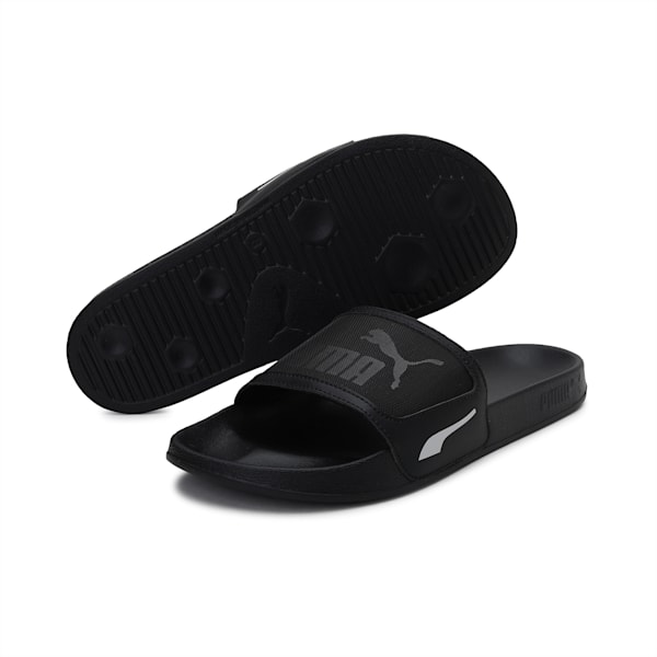 PUMA x one8 Leadcat FTR Unisex Slides, Puma Black-Gray Violet, extralarge-AUS