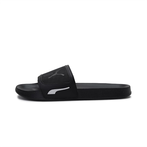 PUMA x one8 Leadcat FTR Unisex Slides, Puma Black-Gray Violet, extralarge-AUS