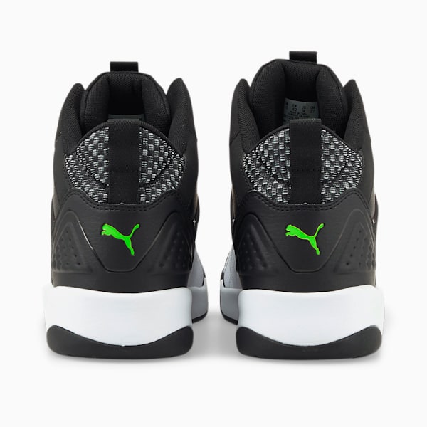 Backcourt Mid Cyber Week Sneakers, Puma Black-Puma White-Green Glare, extralarge