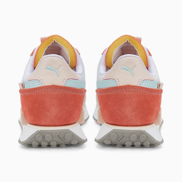 Future Rider Soft Women's Trainers, Puma White-Carnation Pink
