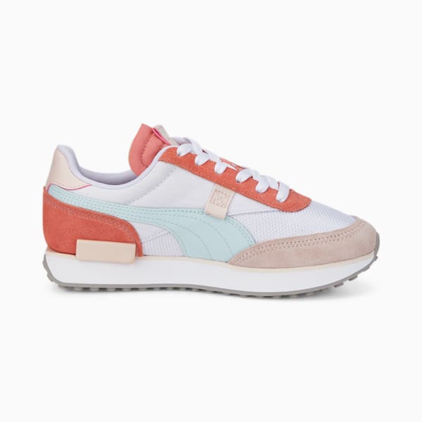 Future Rider Soft Women's Trainers, Puma White-Carnation Pink