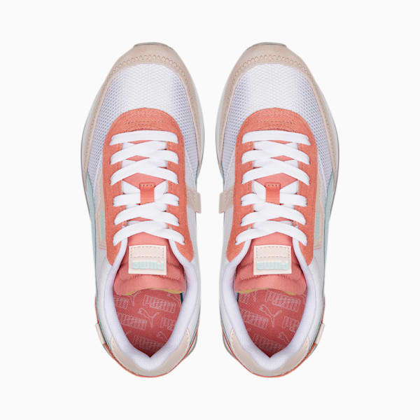 Future Rider Soft Women's Trainers, Puma White-Carnation Pink