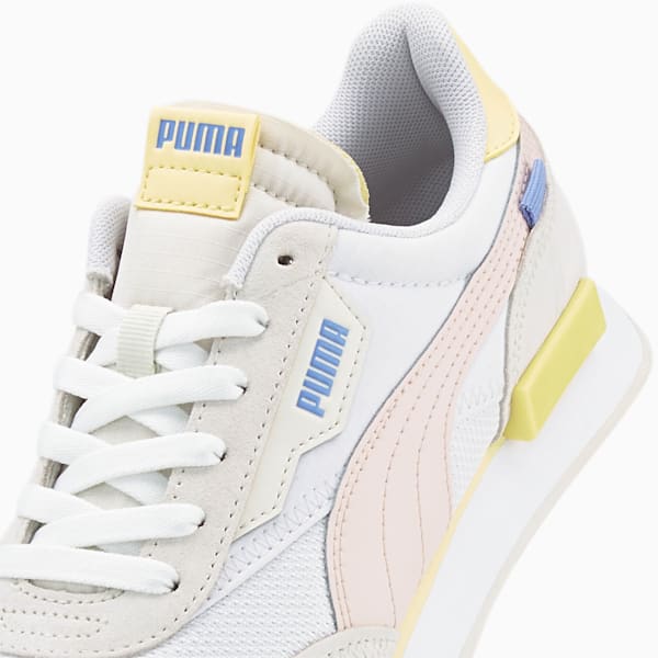 Future Rider Soft Women's Trainers, Puma White-Vaporous Gray