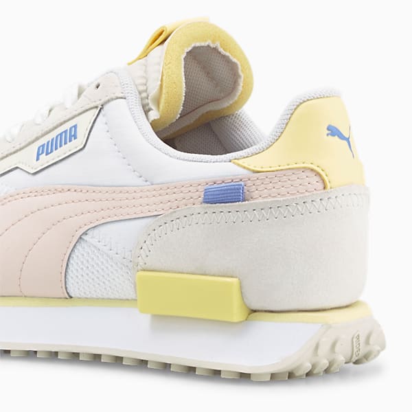 Future Rider Soft Women's Trainers, Puma White-Vaporous Gray