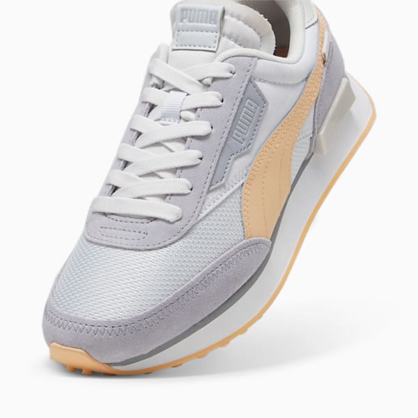 Future Rider Soft Women's Sneakers, Silver Mist-Peach Fizz, extralarge-IND